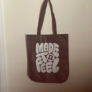 Lululemon 'Made to Feel “ dark brown shopping Tote Bag